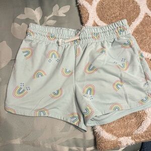 Cat & Jack blue with Rainbow Print Lounge Shorts girls xl 14